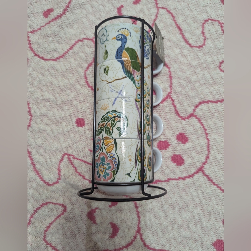 Peacock Stacking Cups